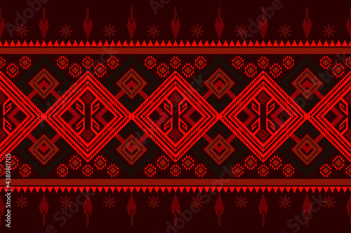 geometric ethnic oriental seamless  
pattern traditional design   background carpet wallpaper clothing wrapping batik fabric vector embroidery style