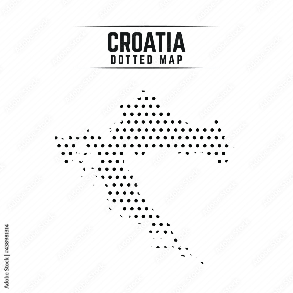 Fototapeta premium Dotted Map of Croatia
