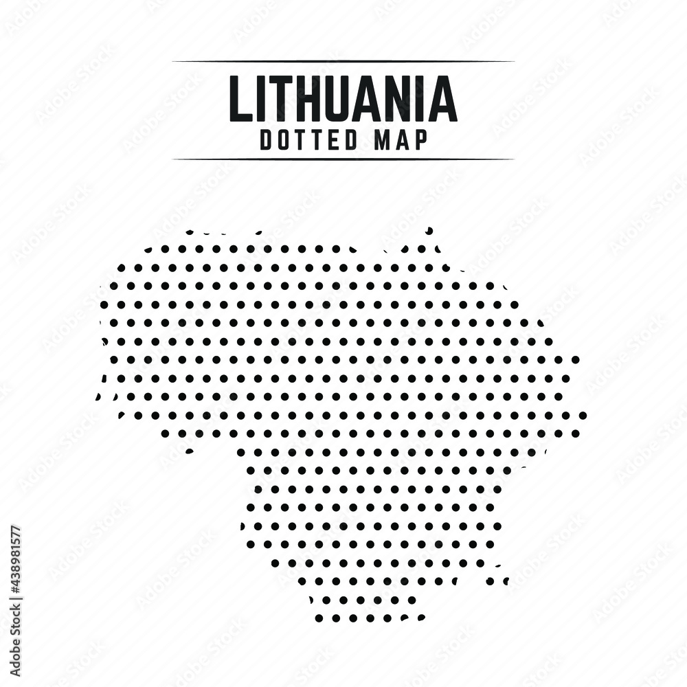 Dotted Map of Lithuania