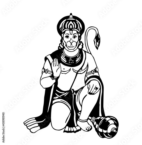 Schilderij op canvas A beautiful illustrations of indian gods, goddesses and other types of art works