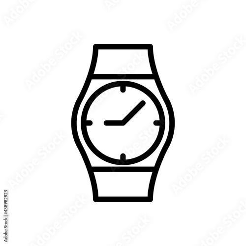 Clock icon line style vector