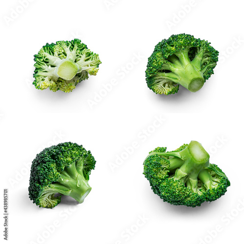 Broccoli on a white background.High quality photo