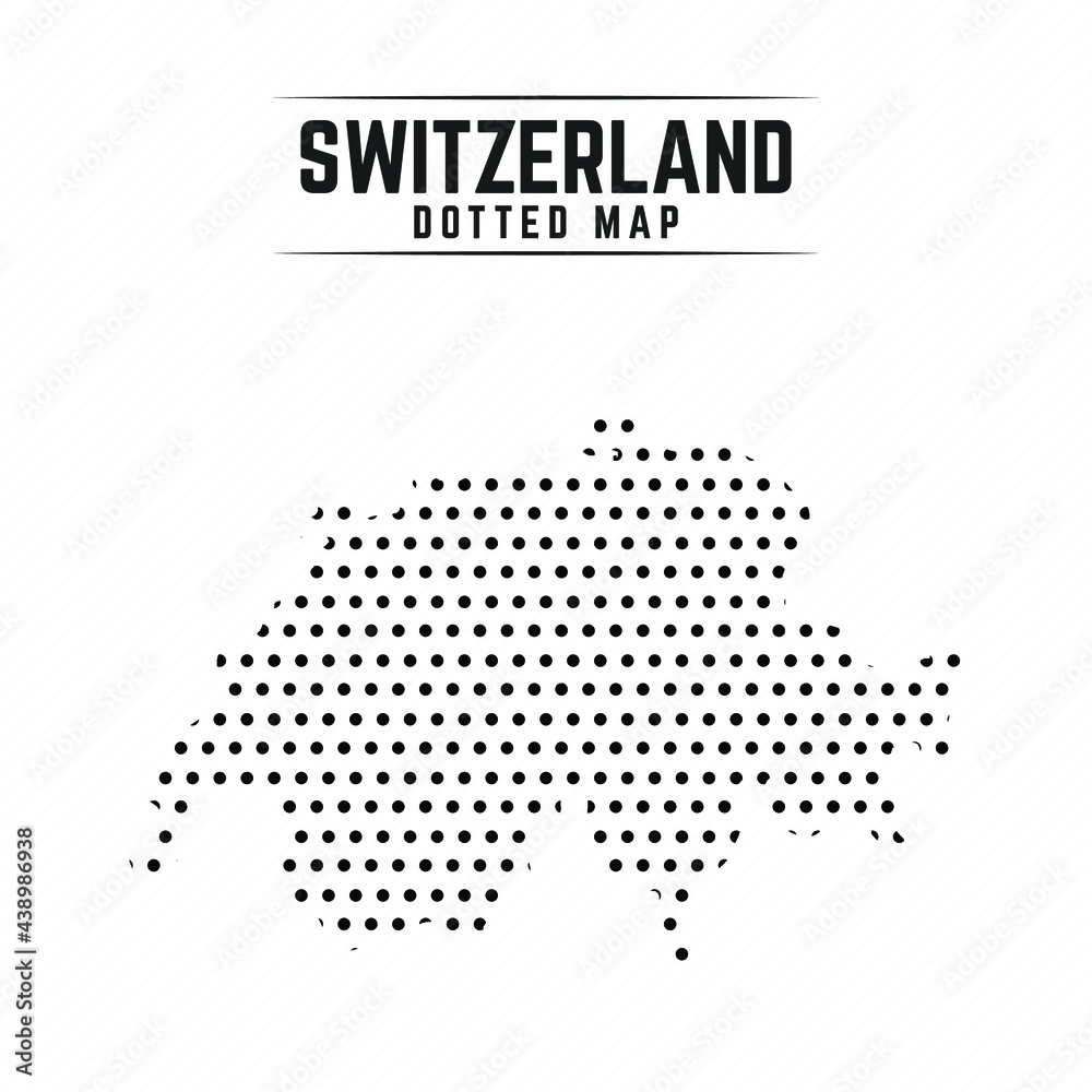 Dotted Map of Switzerland