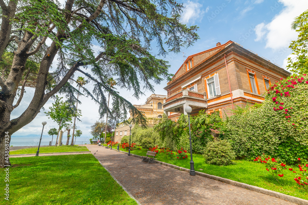 VIlla comunale park in Sorrento on a sunny day