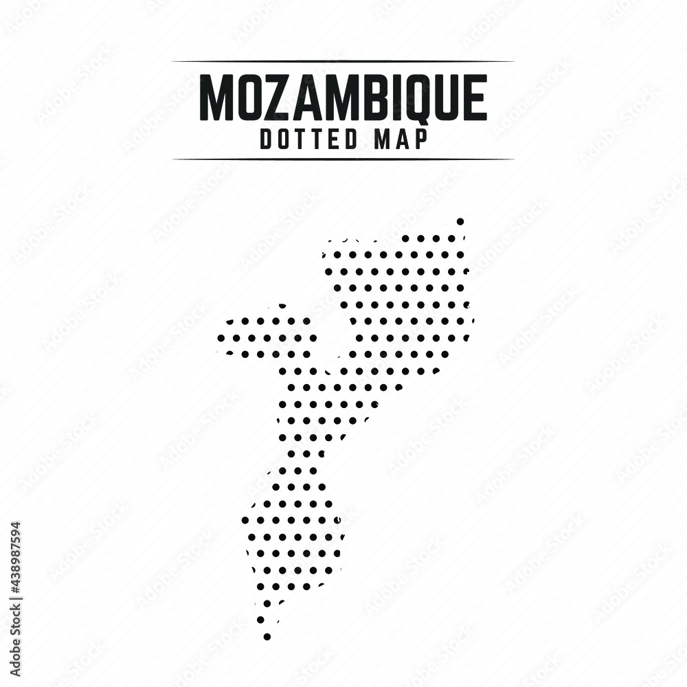 Dotted Map of Mozambique