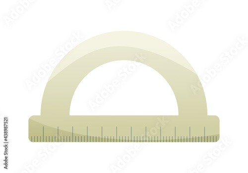 vector protractor ruler isolated on the white background