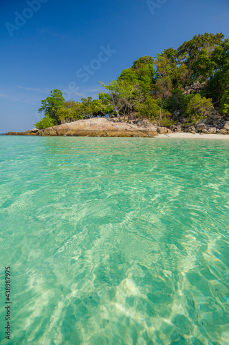 Beautiful sea crystal beach white sand andaman paradise  Thailand