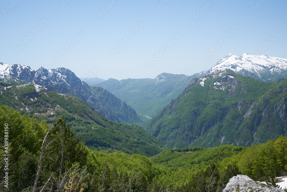 theth national environment park albanian alps mountains, hiking destination