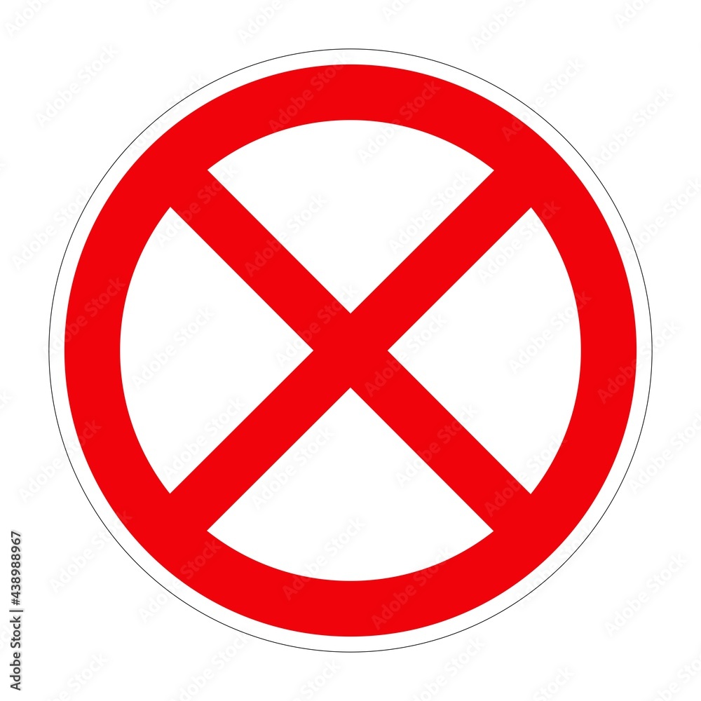 Traffic sign NO STOPPING on white background, illustration Traffic sign NO STOPPING on white background, illustration