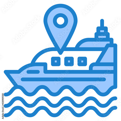shipping blue style icon