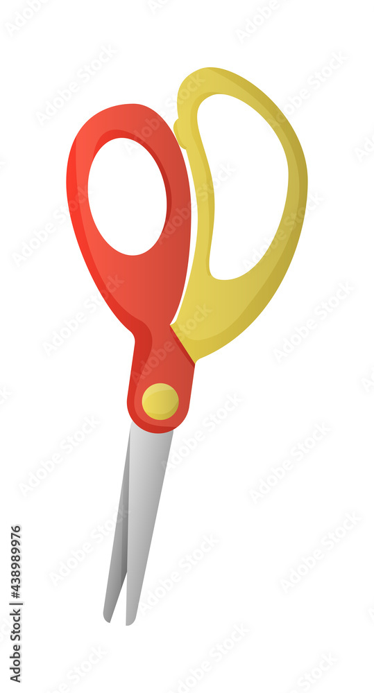 kid school scissors for paper vector isolated on white background kid school scissors for paper vector isolated on white background