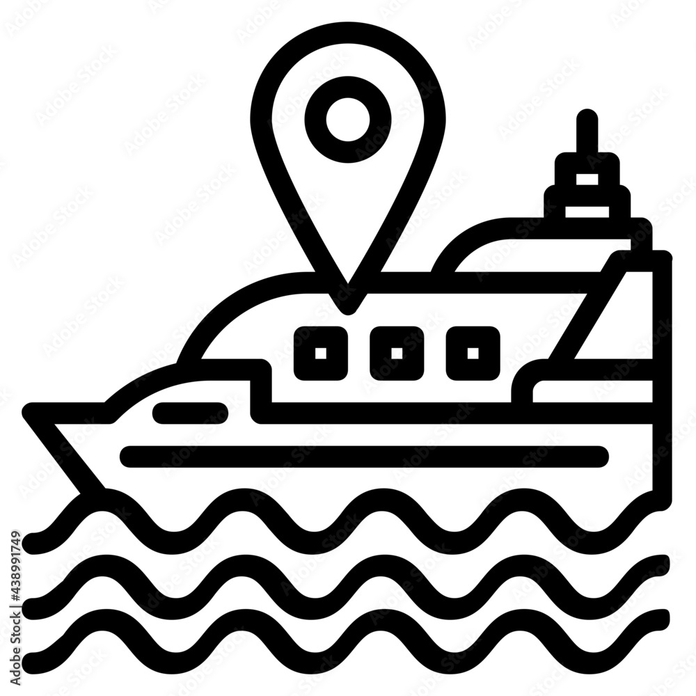 shipping outline style icon shipping outline style icon