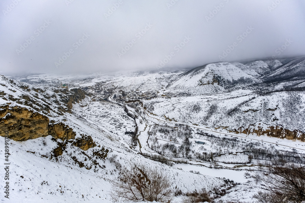Mountain landscape in the Republic of Dagestan, Russia