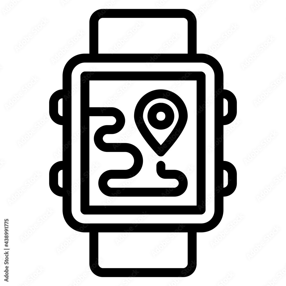 smartwatch outline style icon