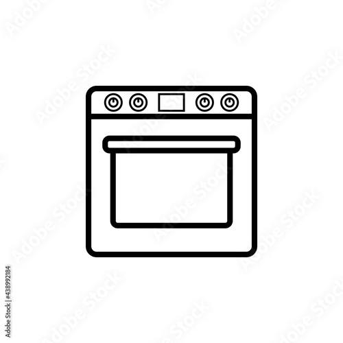 oven icon, food vector, kitchen illustration