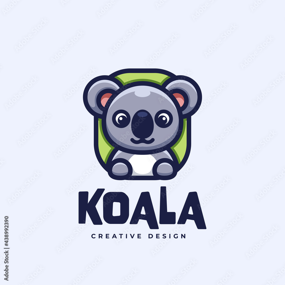 Koala Cartoon Logo