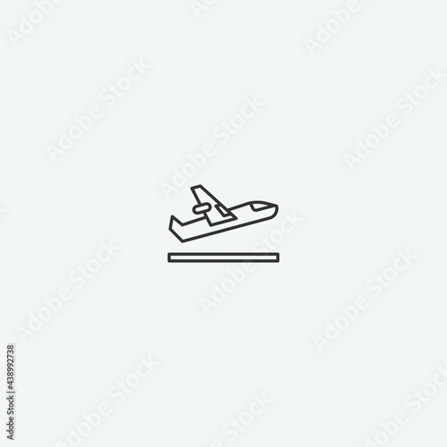 Plane vector icon illustration sign