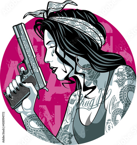 gangster girl with guns 