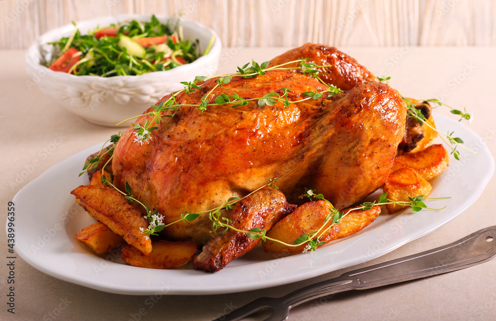 Roasted chicken with potatoes Roasted chicken with potatoes