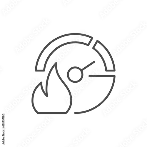 Risk level line outline icon