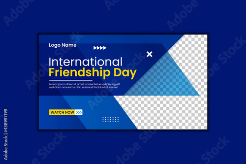 International Friendship Day Youtube Thumbnail Design and Web Banner photo