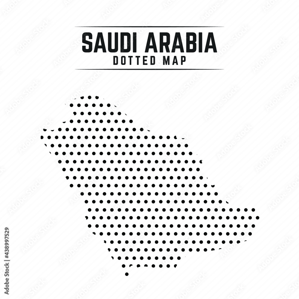 Dotted Map of Saudi Arabia