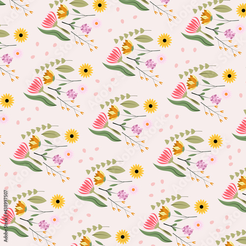 Abstract flower pattern background. Vector illustration. Abstract background.