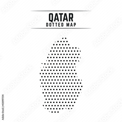 Dotted Map of Qatar