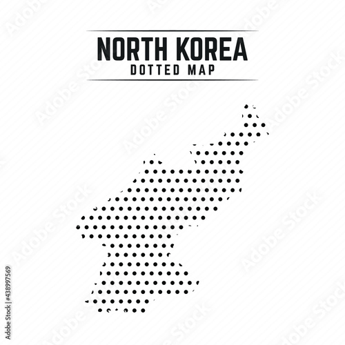 Dotted Map of North Korea