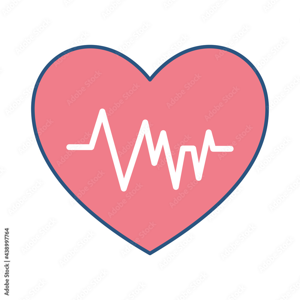 electrocardiogram red heart electrocardiogram red heart