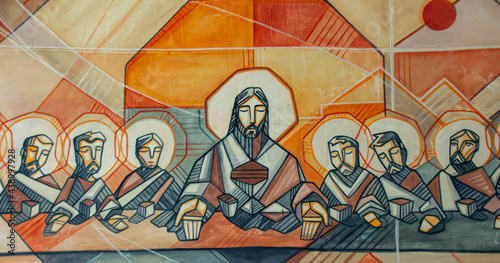 Obraz na plátně Jesus Christ and disciples at Last supper