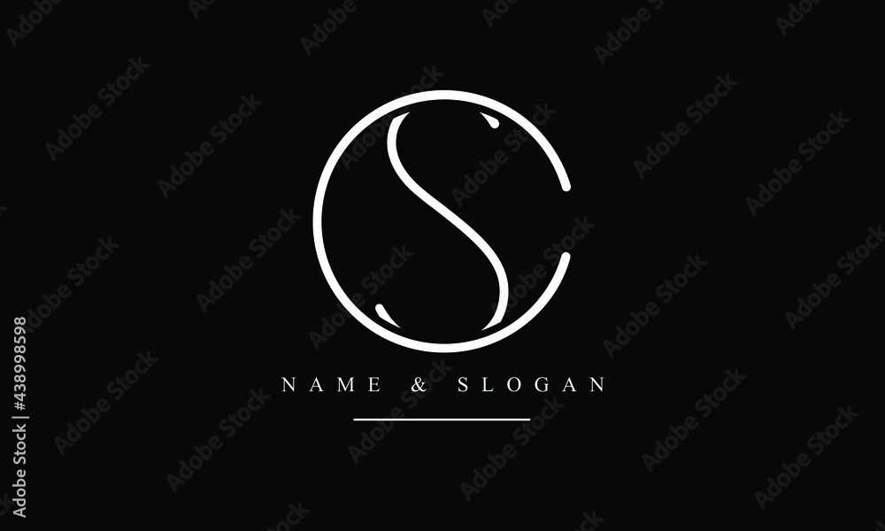 SC, CS, S, C abstract letters logo monogram