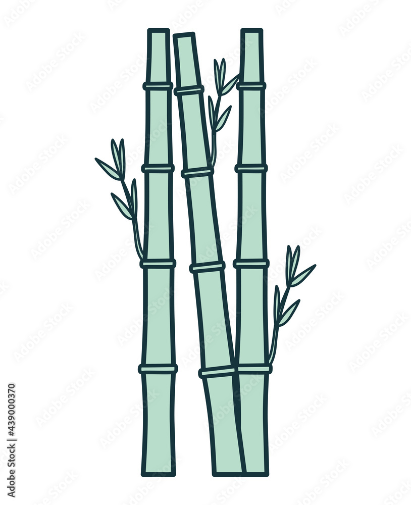 Obraz premium green bamboo design