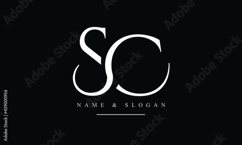 SC, CS, S, C abstract letters logo monogram
