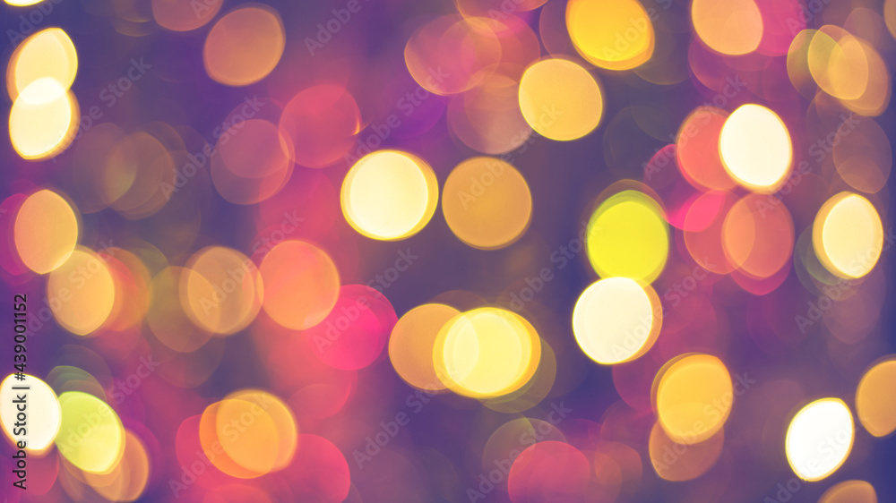 Abstract festive elegant background of blurred with bokeh lights and stars texture