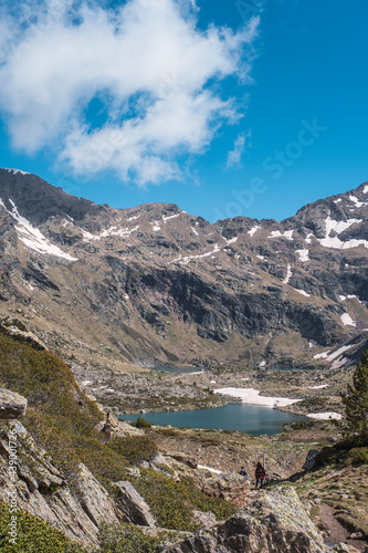 Fototapeta Naklejka Na Ścianę i Meble -  Lakes of Tristania. Set of lakes in the mountains of Ordino, in Andorra.