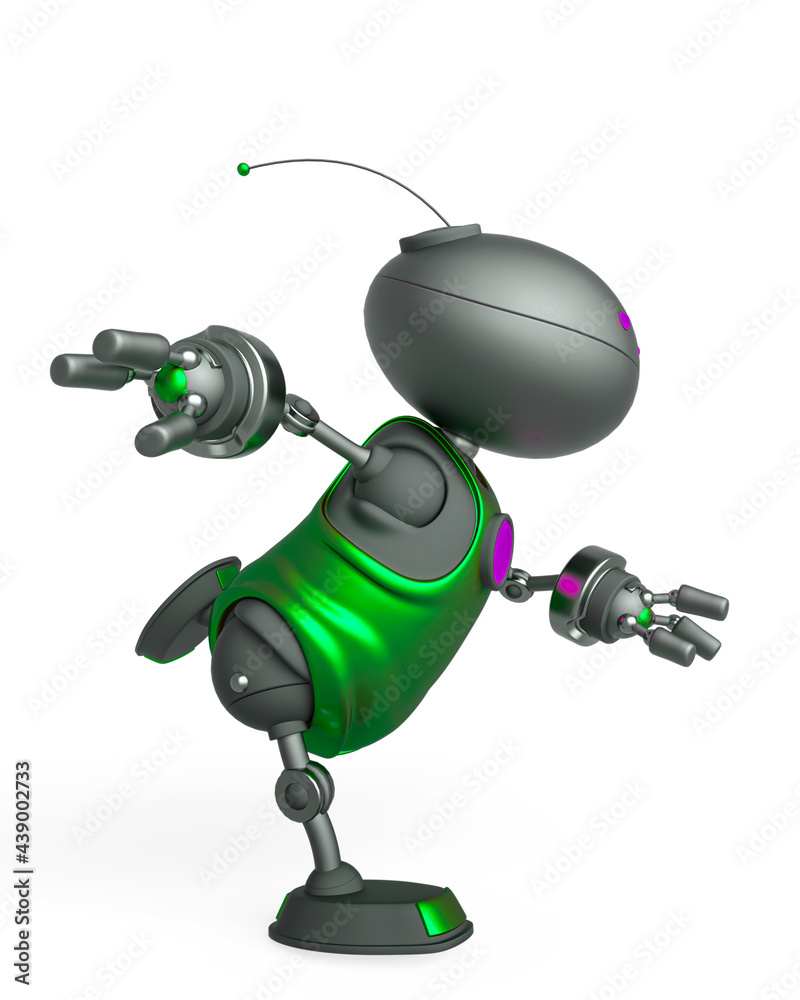 mini bot is speeding up in white background side view mini bot is speeding up in white background side view