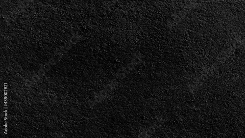 Seamless texture of black cement wall a rough surface, with space for text, for a background.