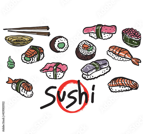 set of sushi