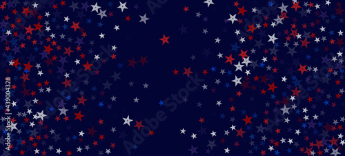 National American Stars Vector Background. USA 11th of November Memorial Independence 4th of July Labor Veteran's President's Day