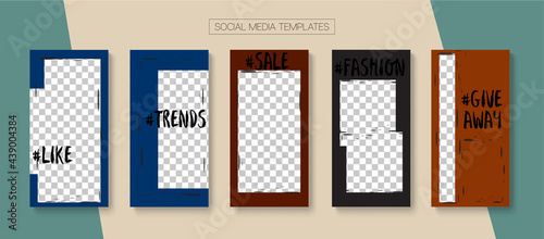 Social Stories Cool Vector Layout.