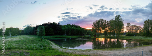 Foto Freshwater fish farming ponds in Vasaknos, Lithuania