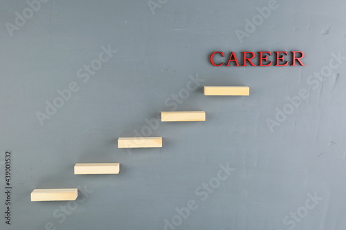 abstract stairs leading to the top of career. goal achievement concept. ladder of success.