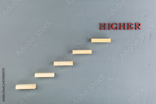 abstract stairs leading to the target. goal achievement concept. ladder of success