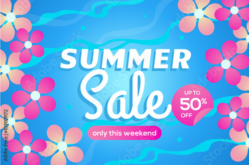 Summer sale banner discount offer 