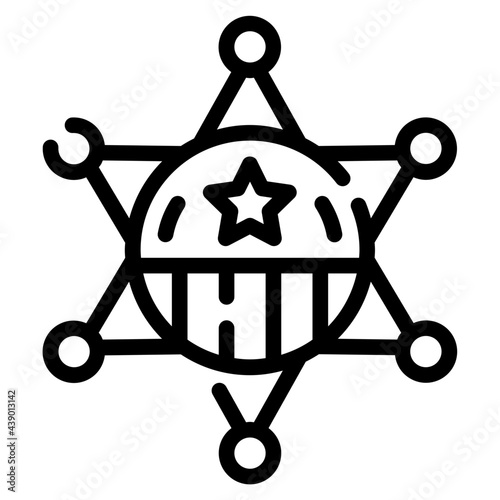 badge fill outline icon