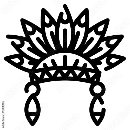 indian fill outline icon