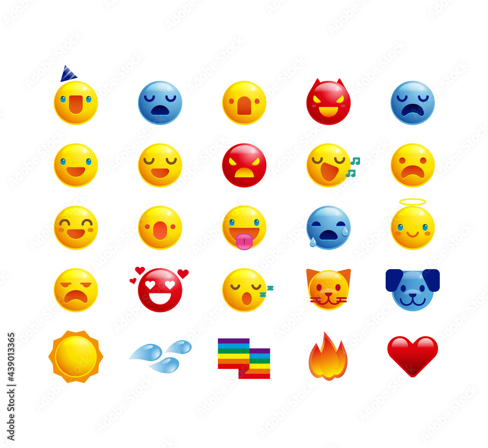 Emojis - Creative 3D Emoticons Set Emojis - Creative 3D Emoticons Set