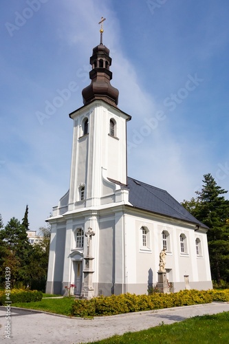 Kostel sv. Marka classicist church in the center of Karvina city, Czech Republic
