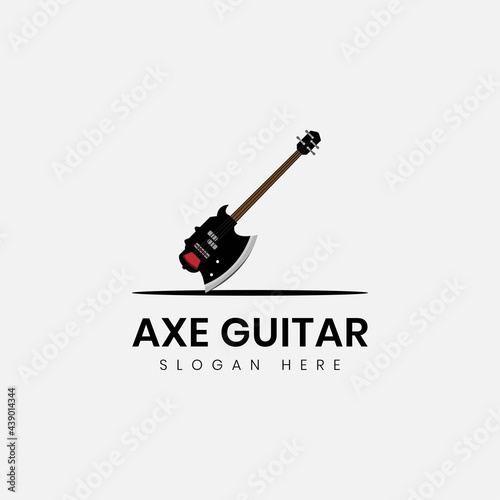 logo or icon axe guitar design 